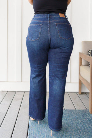 Arlo High Rise Button-Fly Straight Jeans - 1985 the VAULT Boutique