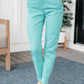Bridgette High Rise Garment Dyed Slim Jeans in Aquamarine - 1985 the VAULT Boutique