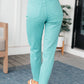 Bridgette High Rise Garment Dyed Slim Jeans in Aquamarine - 1985 the VAULT Boutique