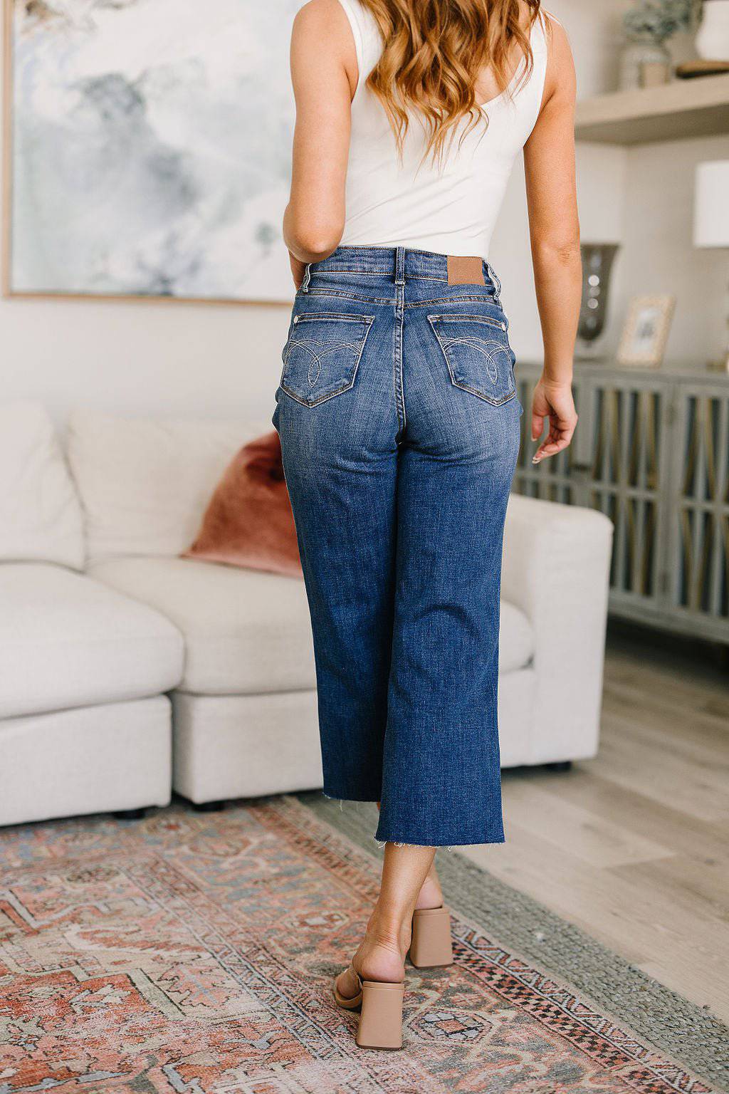 Hayes High Rise Wide Leg Crop Jeans - 1985 the VAULT Boutique