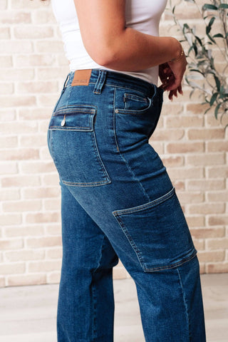 Leila High Rise Cargo Straight Jeans - 1985 the VAULT Boutique