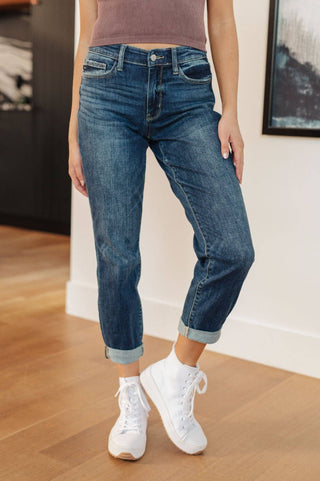 London Midrise Cuffed Boyfriend Jeans - 1985 the VAULT Boutique