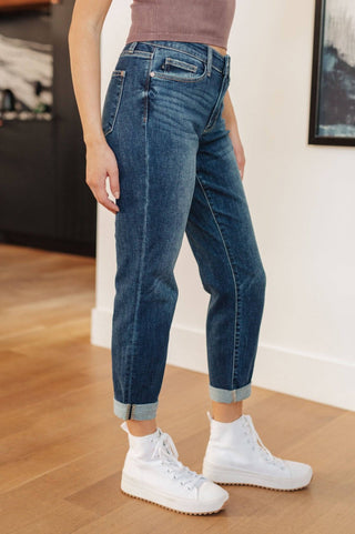 London Midrise Cuffed Boyfriend Jeans - 1985 the VAULT Boutique