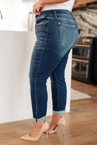 London Midrise Cuffed Boyfriend Jeans - 1985 the VAULT Boutique