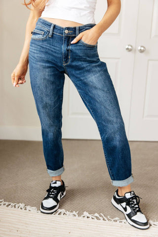 London Midrise Cuffed Boyfriend Jeans - 1985 the VAULT Boutique