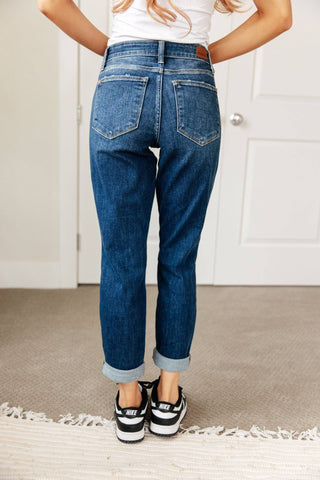 London Midrise Cuffed Boyfriend Jeans - 1985 the VAULT Boutique