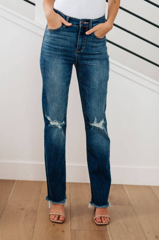 Morgan High Rise Distressed Straight Jeans - 1985 the VAULT Boutique