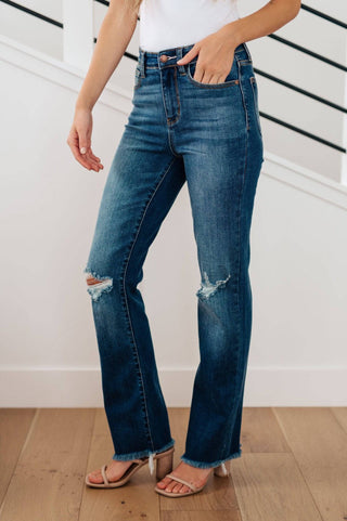 Morgan High Rise Distressed Straight Jeans - 1985 the VAULT Boutique