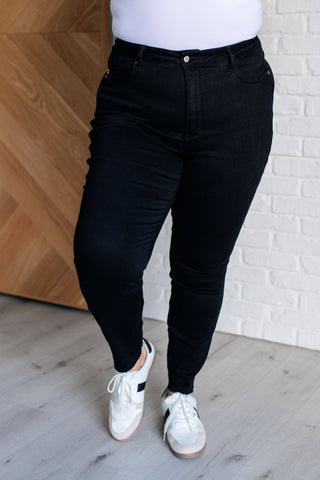 Nicole Tummy Control Skinny Jeans in Black - 1985 the VAULT Boutique