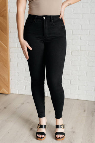 Nicole Tummy Control Skinny Jeans in Black - 1985 the VAULT Boutique