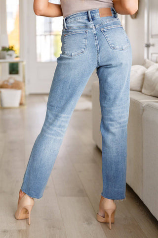 Nora High Rise Rigid Magic Destroy Slim Straight Jeans - 1985 the VAULT Boutique