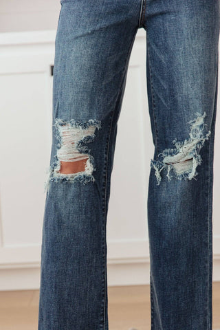 Rose High Rise 90's Straight Jeans in Dark Wash - 1985 the VAULT Boutique