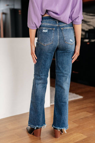 Rose High Rise 90's Straight Jeans in Dark Wash - 1985 the VAULT Boutique