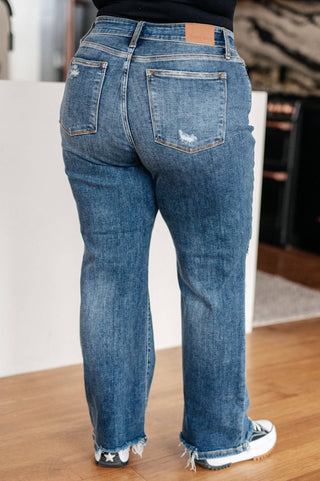 Rose High Rise 90's Straight Jeans in Dark Wash - 1985 the VAULT Boutique