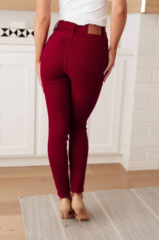 Wanda High Rise Control Top Skinny Jeans Scarlet - 1985 the VAULT Boutique