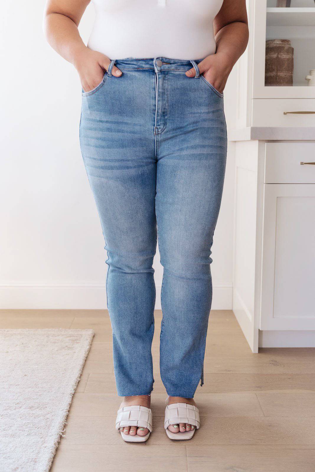 Jody Slim Flare Side Slit Jeans - 1985 the VAULT Boutique