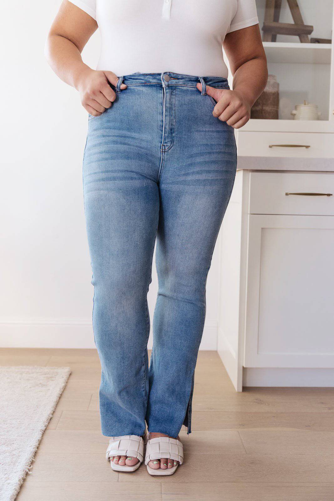 Jody Slim Flare Side Slit Jeans - 1985 the VAULT Boutique