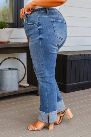 Jones High Rise Cuffed Straight Jeans - 1985 the VAULT Boutique