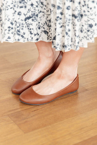 On Your Toes Ballet Flats in Camel - 1985 the VAULT Boutique