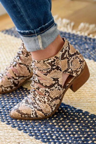 Sadie Ankle Boots In Snakeskin - 1985 the VAULT Boutique