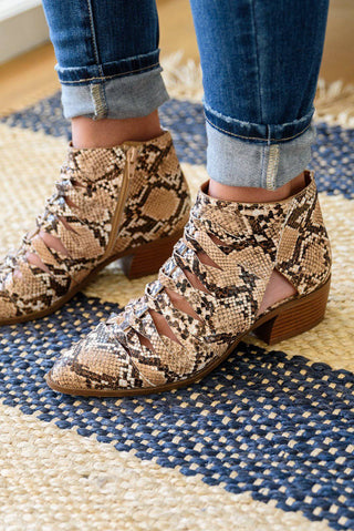 Sadie Ankle Boots In Snakeskin - 1985 the VAULT Boutique