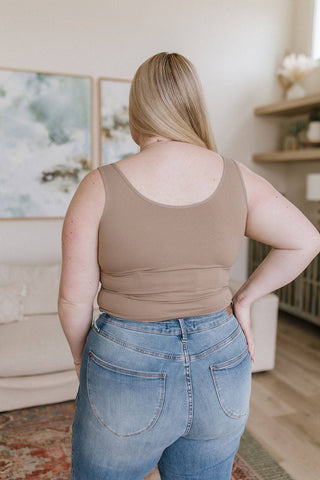 Carefree Seamless Reversible Tank in Light Mocha - 1985 the VAULT Boutique