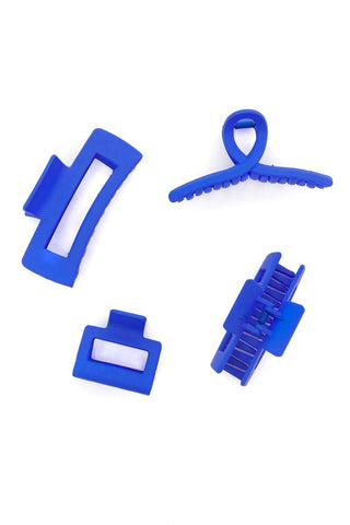 Claw Clip Set of 4 in Royal Blue - 1985 the VAULT Boutique