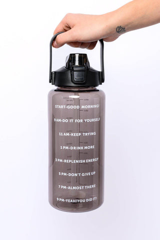 Elevated Water Tracking Bottle in Black - 1985 the VAULT Boutique