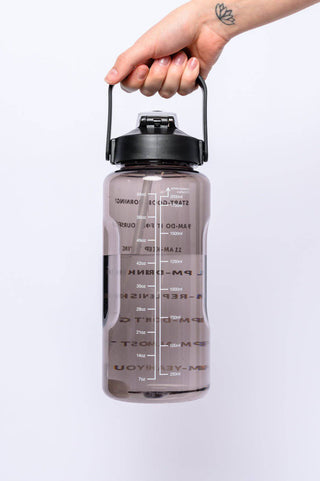 Elevated Water Tracking Bottle in Black - 1985 the VAULT Boutique