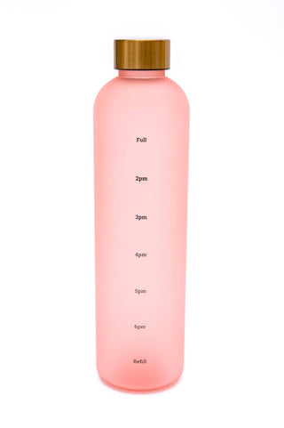 Sippin' Pretty 32 oz Translucent Water Bottle in Pink & Gold - 1985 the VAULT Boutique