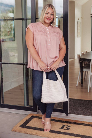 Woven and Worn Tote in Ivory - 1985 the VAULT Boutique