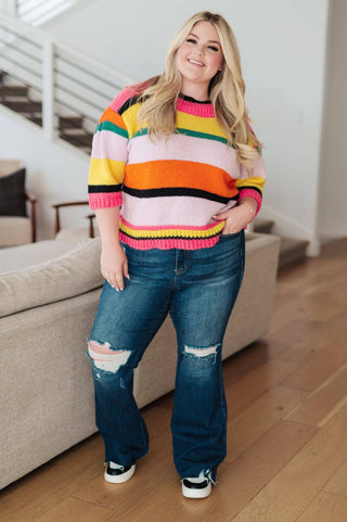 Bright Side Striped Sweater - 1985 the VAULT Boutique