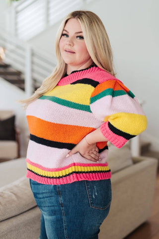 Bright Side Striped Sweater - 1985 the VAULT Boutique