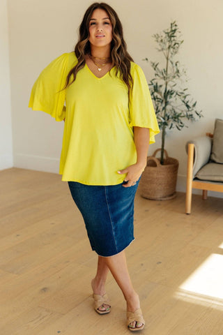 Cali Blouse in Neon Yellow - 1985 the VAULT Boutique