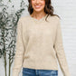 Chai Latte V-Neck Sweater in Oatmeal - 1985 the VAULT Boutique