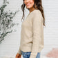Chai Latte V-Neck Sweater in Oatmeal - 1985 the VAULT Boutique