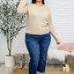 Chai Latte V-Neck Sweater in Oatmeal - 1985 the VAULT Boutique