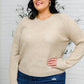 Chai Latte V-Neck Sweater in Oatmeal - 1985 the VAULT Boutique