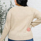 Chai Latte V-Neck Sweater in Oatmeal - 1985 the VAULT Boutique