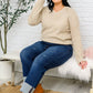 Chai Latte V-Neck Sweater in Oatmeal - 1985 the VAULT Boutique