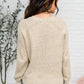 Chai Latte V-Neck Sweater in Oatmeal - 1985 the VAULT Boutique