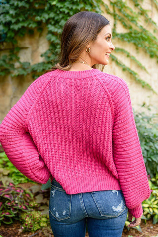 Claim The Stage Knit Sweater In Hot Pink - 1985 the VAULT Boutique