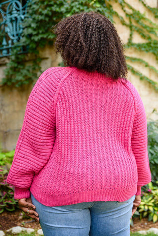 Claim The Stage Knit Sweater In Hot Pink - 1985 the VAULT Boutique