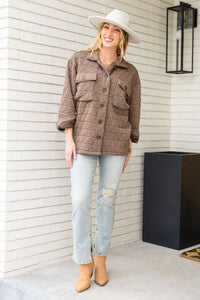 Coming Back Home Jacket in Mocha - 1985 the VAULT Boutique