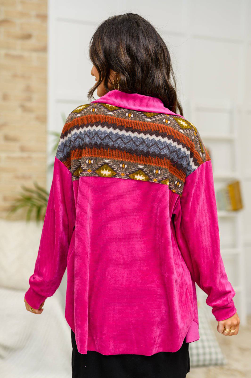 Cozy Cabin Days Sweater in Magenta - 1985 the VAULT Boutique