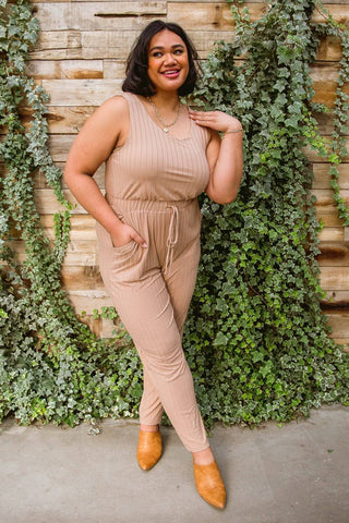 Cruiser Jumpsuit in Tan - 1985 the VAULT Boutique