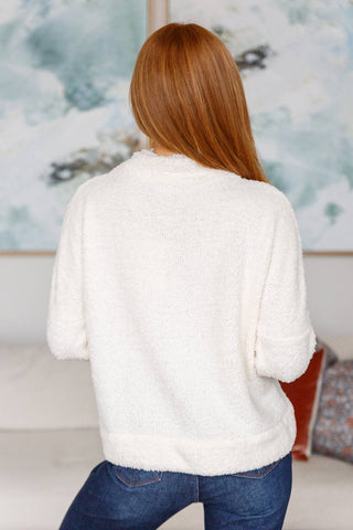 Expecting Snow Mock Neck Boucle Sweater - 1985 the VAULT Boutique