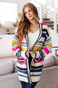 Felt Cute Striped Cardigan - 1985 the VAULT Boutique