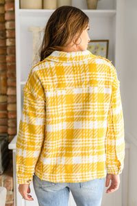 Hard To Miss Shacket In Mustard - 1985 the VAULT Boutique