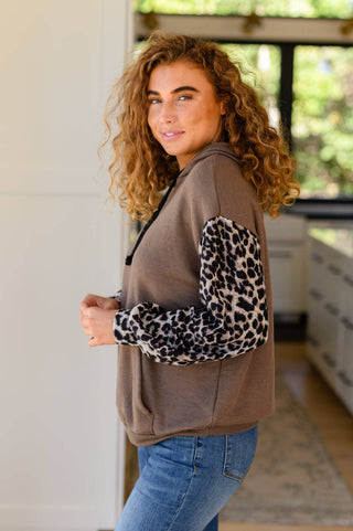 Here And There Leopard Print Hoodie - 1985 the VAULT Boutique